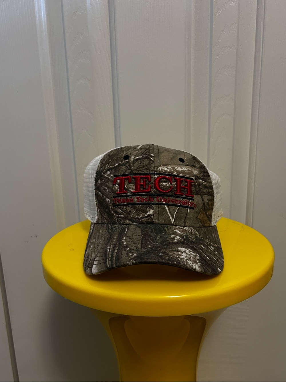 TECH Camo Hat with White Mesh